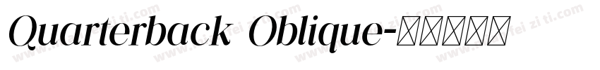 Quarterback Oblique字体转换